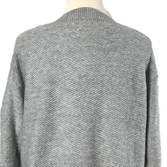 Harve Benard Sweater V-neck Oversized Wool Blend Gray Women’s Size XL - Picture 8 of 10
